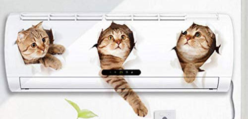 Pegatina para Split de aire acondicionado gatos